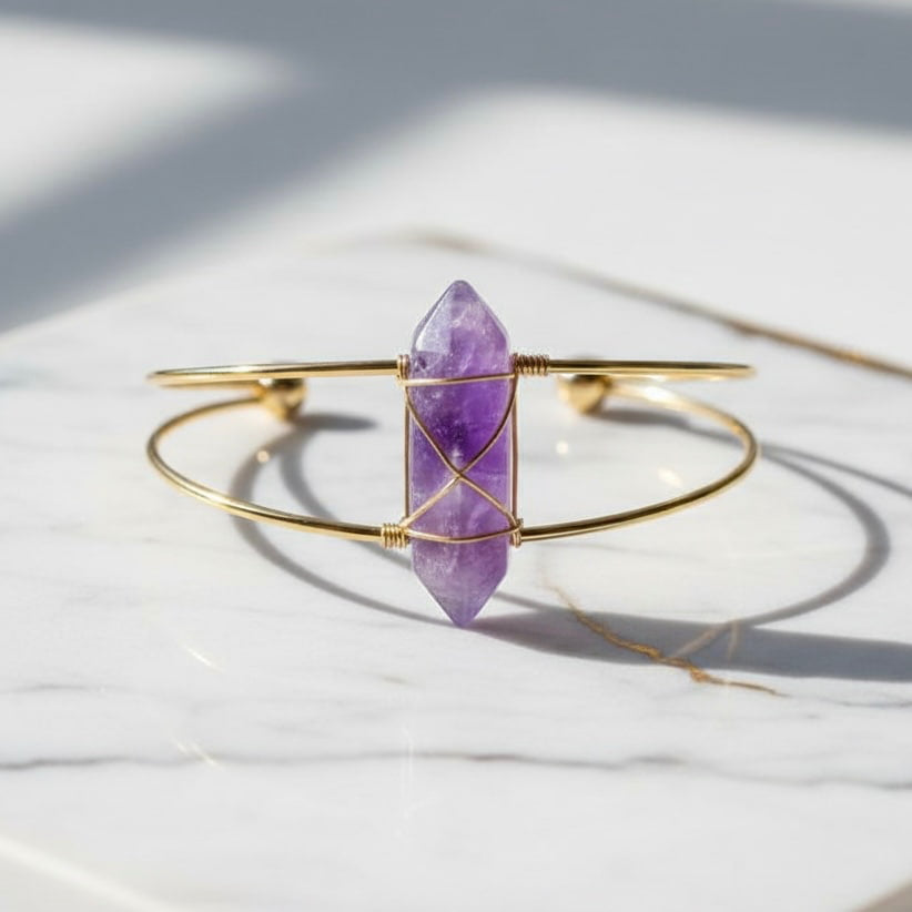 Amethyst Armreif - Eleganz & positive Energie