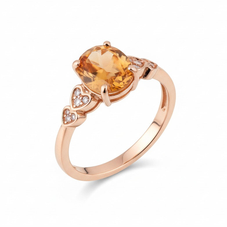 Ring Roségold – mit strahlendem Stein CrystalScents