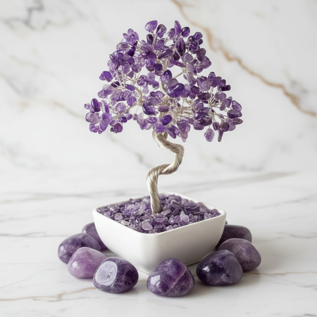 Amethyst Baum in Keramik – Harmonie & Balance CrystalScents