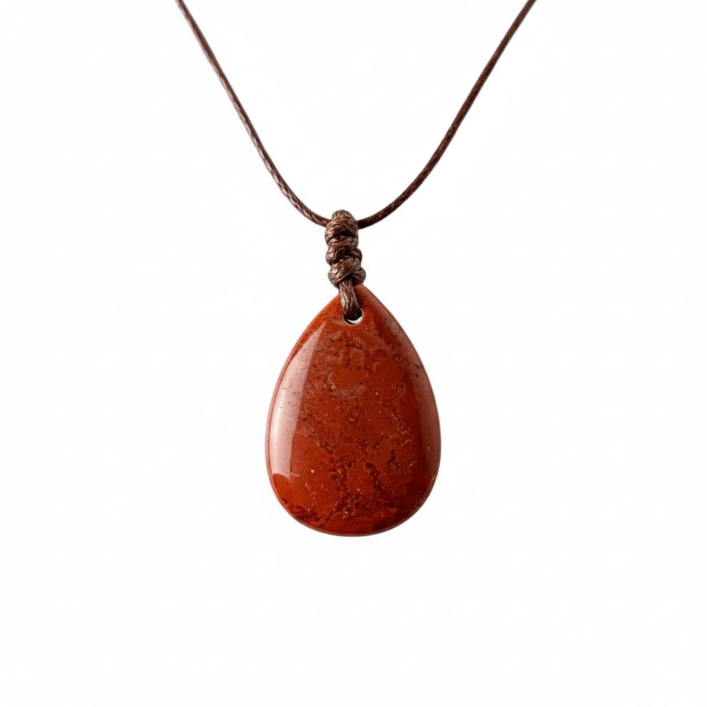 Roter Jaspis Halskette - Erdung & Selbstvertrauen CrystalScents