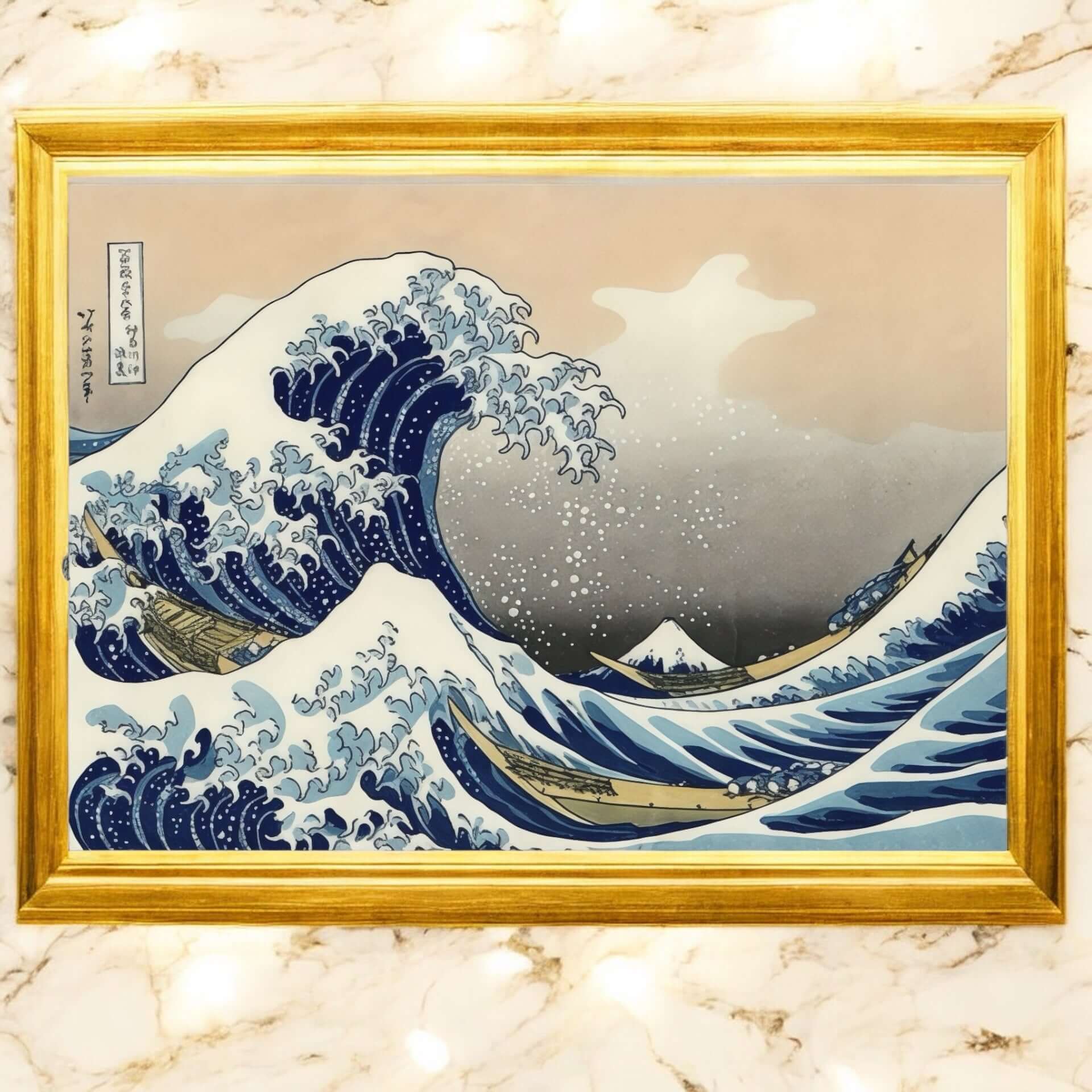 Diamond Painting „Die große Welle von Kanagawa“ – ikonisches Meisterwerk in funkelnden Farben