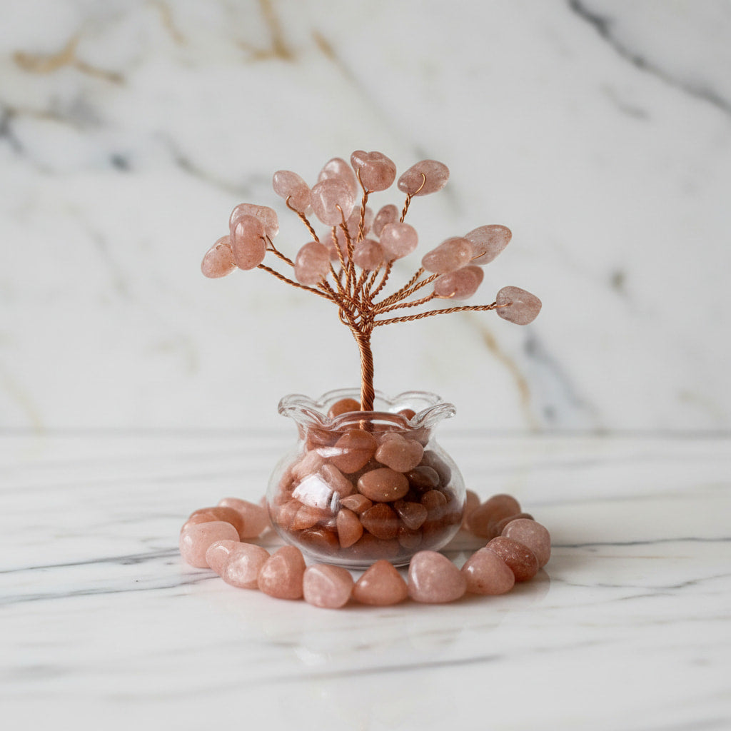 Mini Erdbeerquarz Baum - Für mehr positive Energie CrystalScents