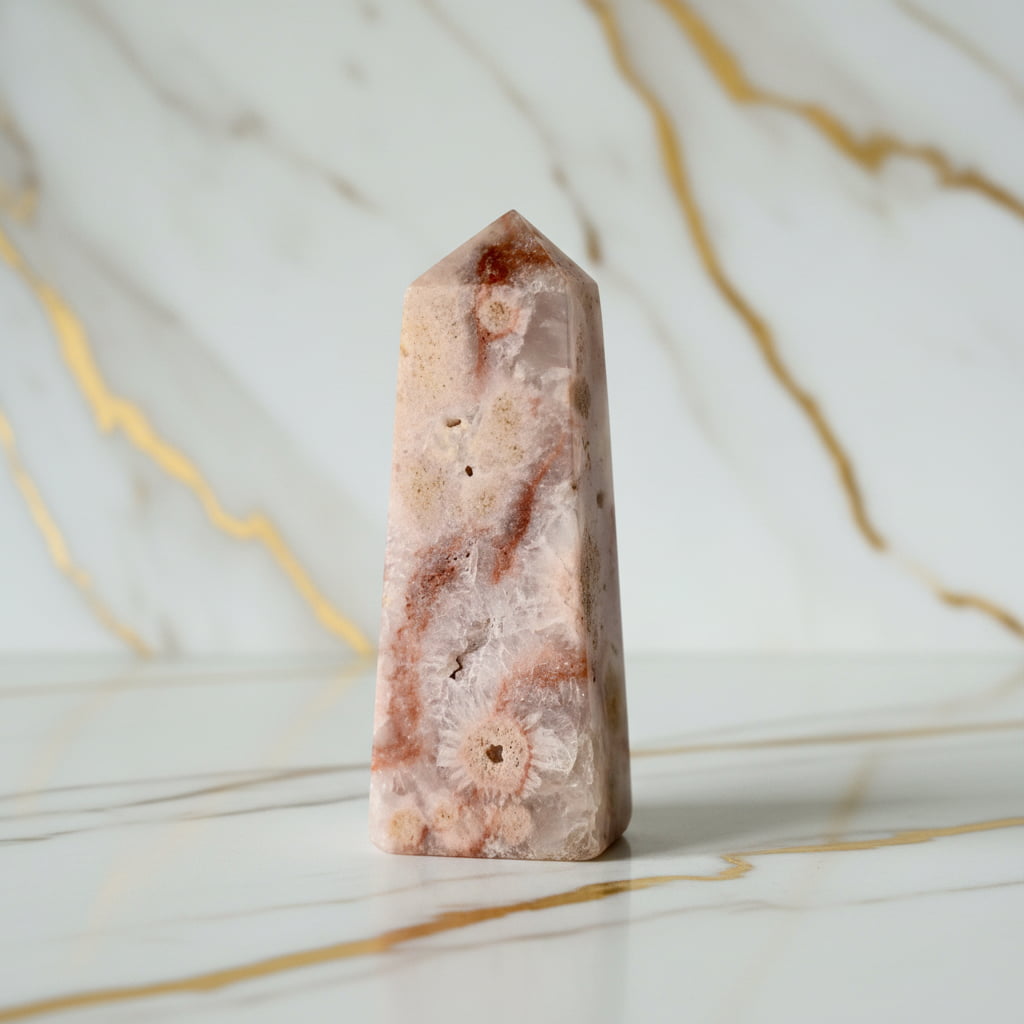 Amethyst Obelisk rosa – Funkelnde Schönheit | CrystalScents CrystalScents