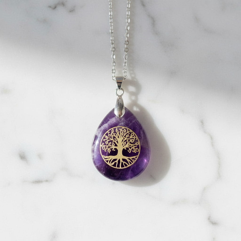 Amethyst Halskette – Baum des Lebens für Wachstum & Harmonie CrystalScents