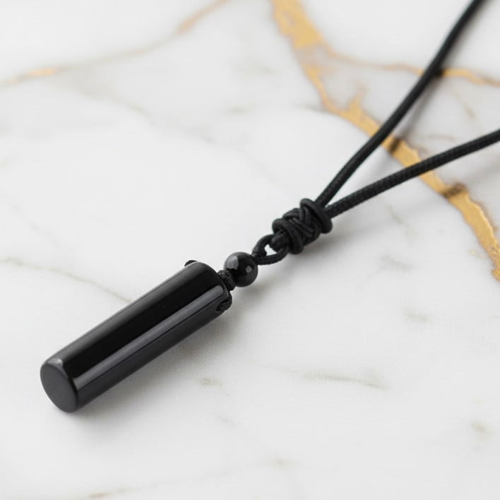 Obsidian Halskette - Stab Anhänger CrystalScents