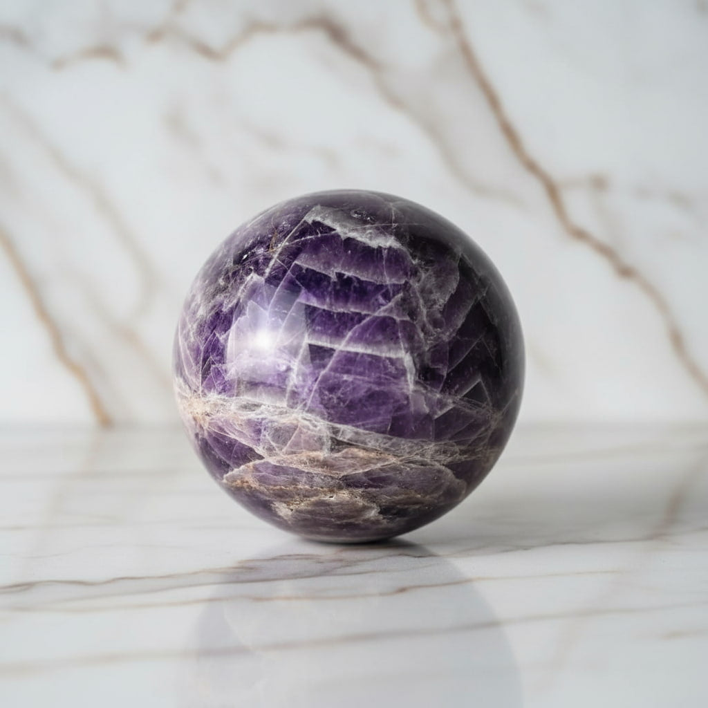 Große Amethyst Kugel – Harmonie & Eleganz für Zuhause CrystalScents