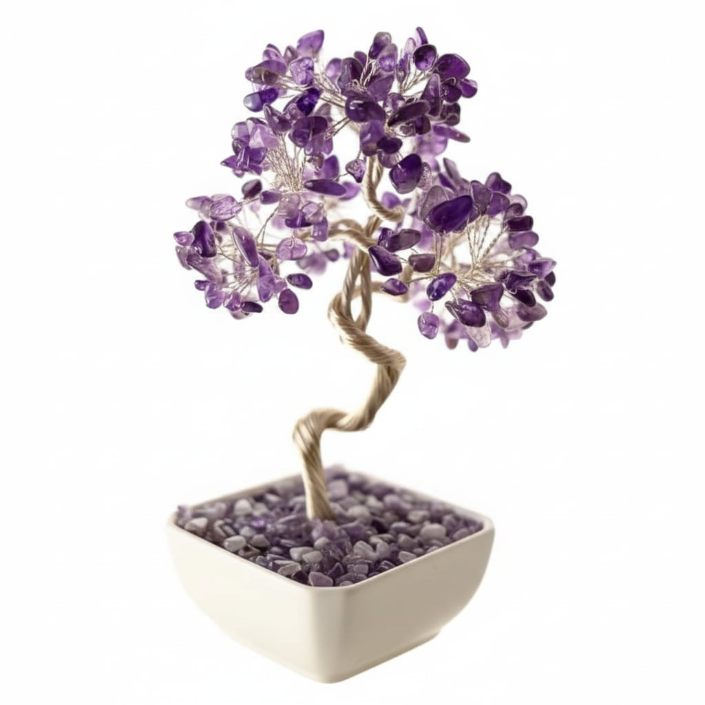 Amethyst Baum in Keramik – Harmonie & Balance CrystalScents