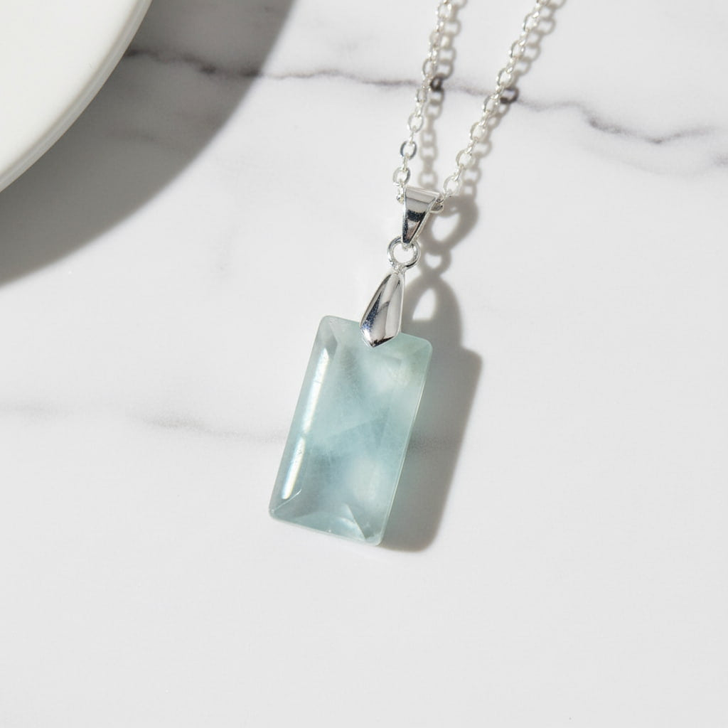 Amazonit Halskette - Geschliffener Anhänger CrystalScents