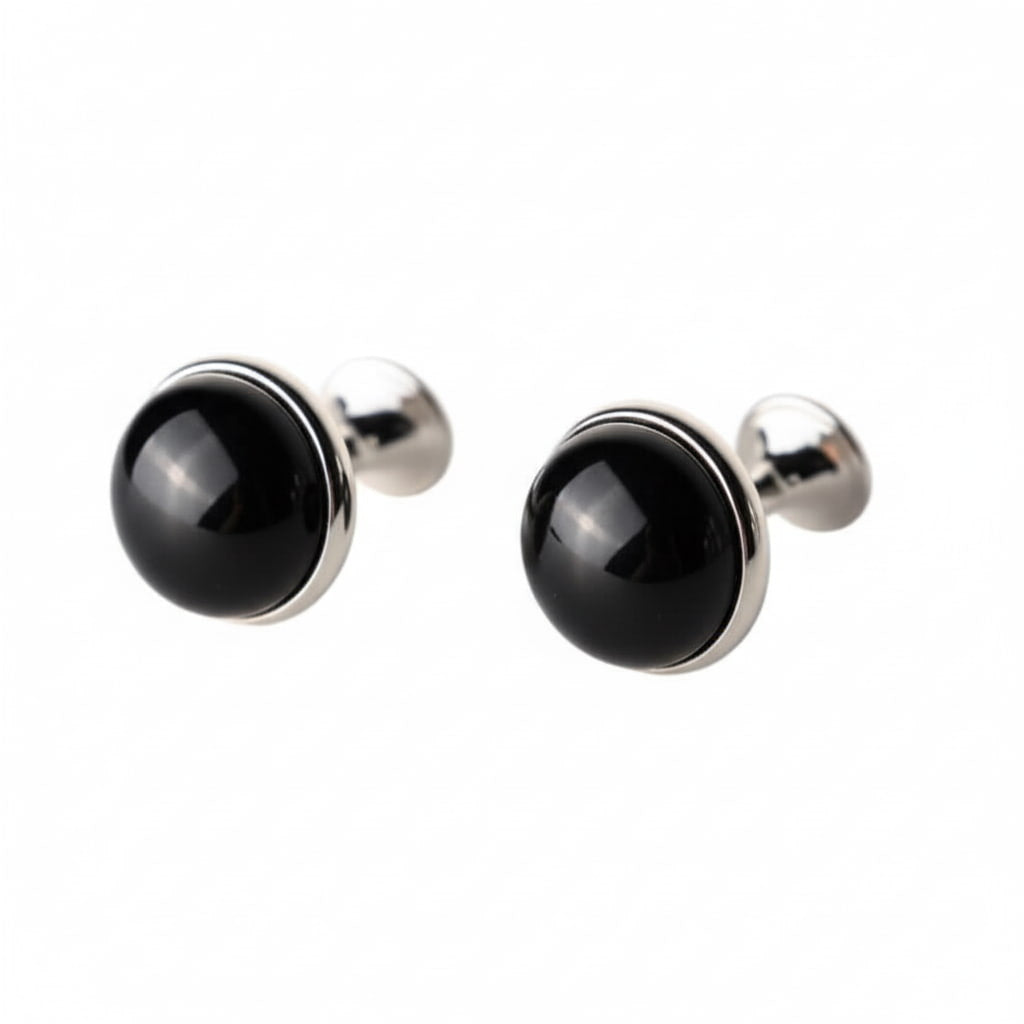 Obsidian Manschettenknöpfe - Stärke & Stabilität CrystalScents