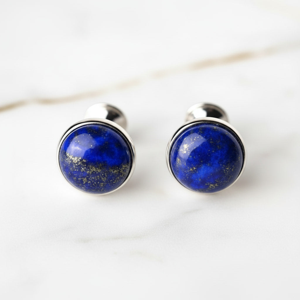 Lapislazuli Manschettenknöpfe - Stärke & Mut CrystalScents