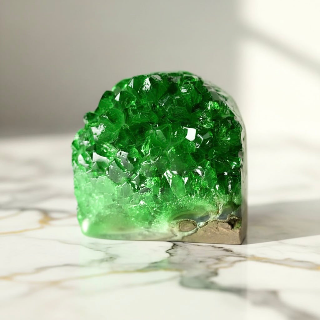 Amethystdruse – Leuchtend grünes Highlight voller Farbe CrystalScents