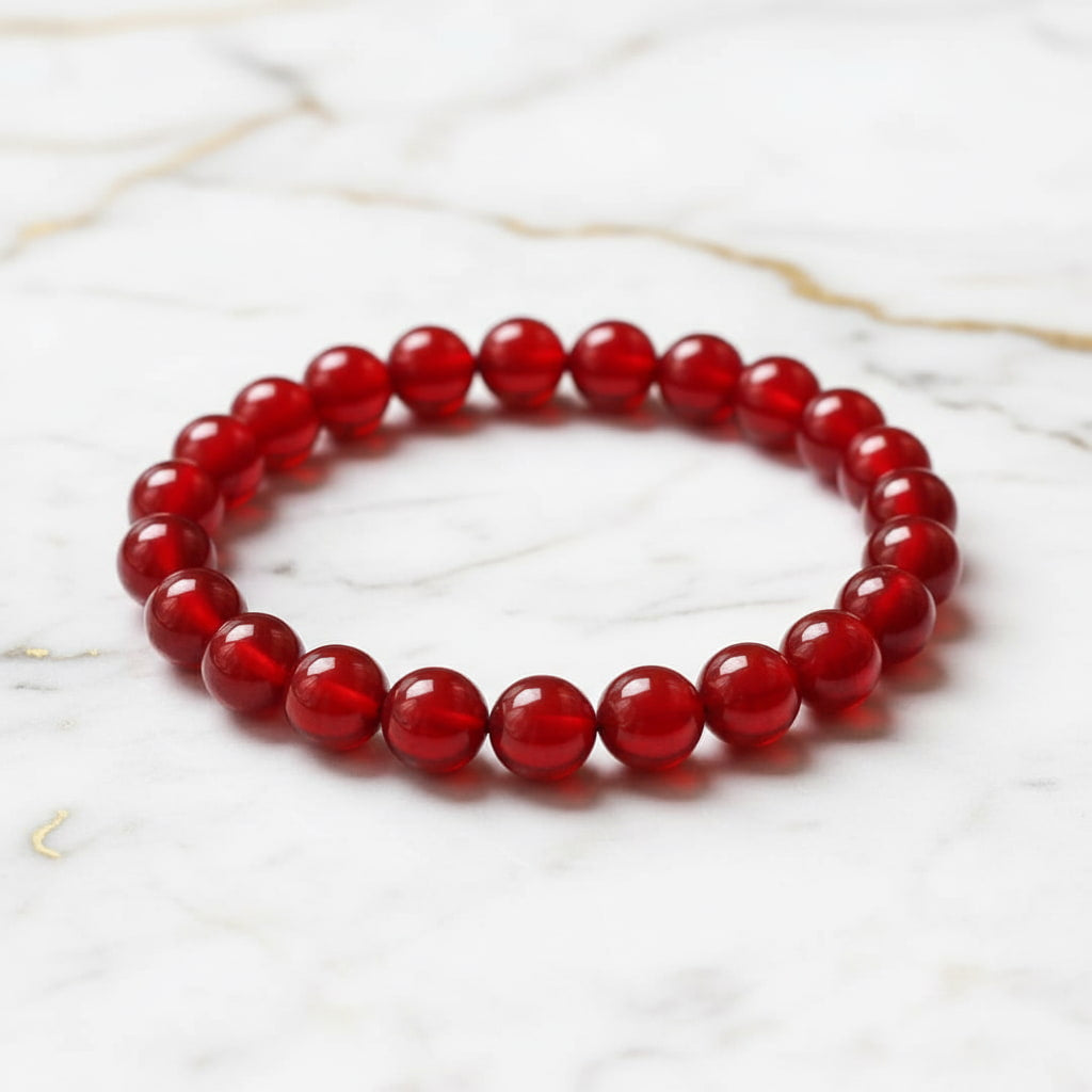 Rotes Achat Kugelarmband – Energie & Ausstrahlung CrystalScents