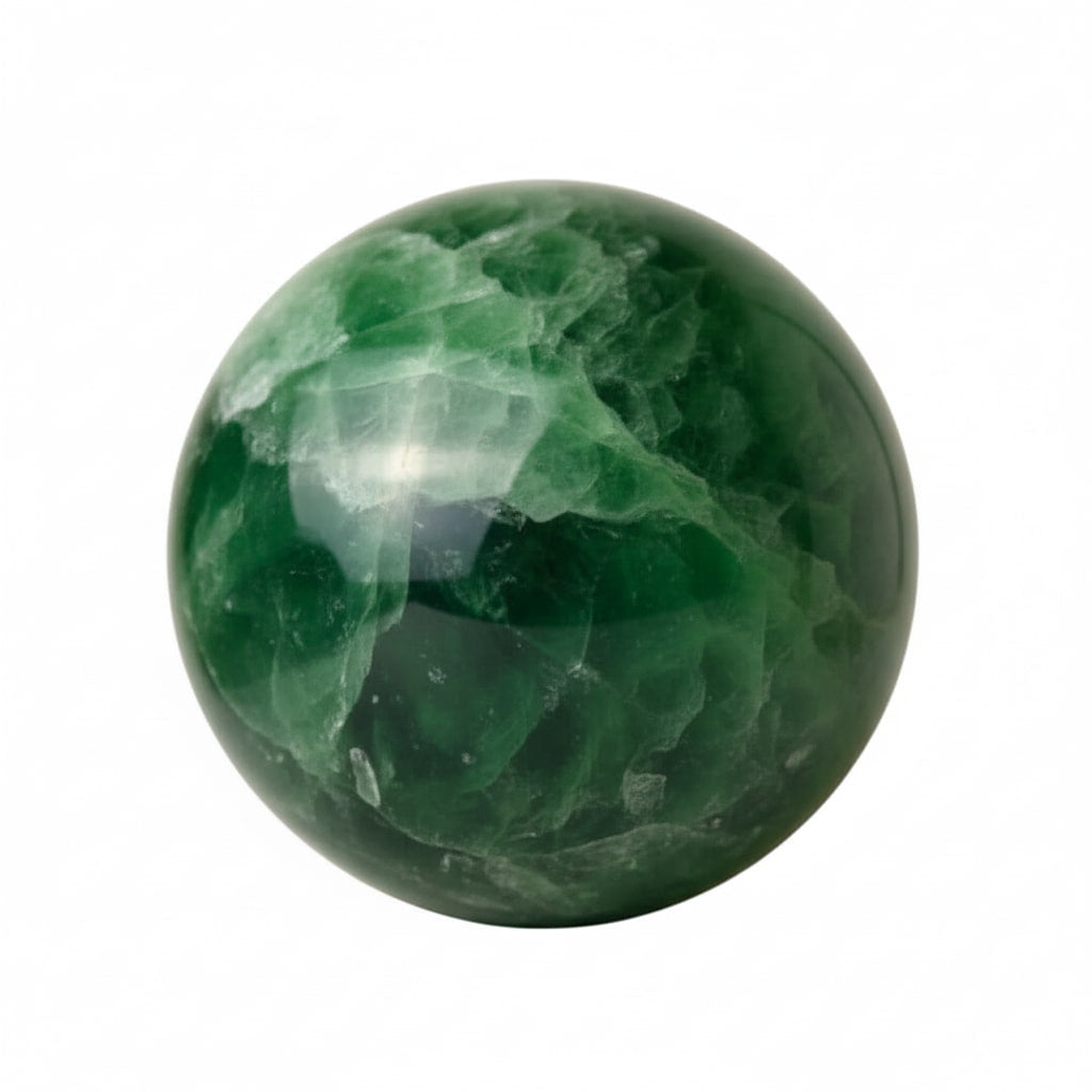 Große Fluorit Kugel – Einzelstück in Dunkelgrün CrystalScents