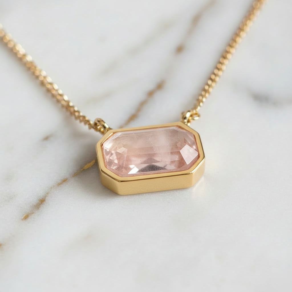 Halskette mit Rosenquarz – Herzöffnung & Harmonie