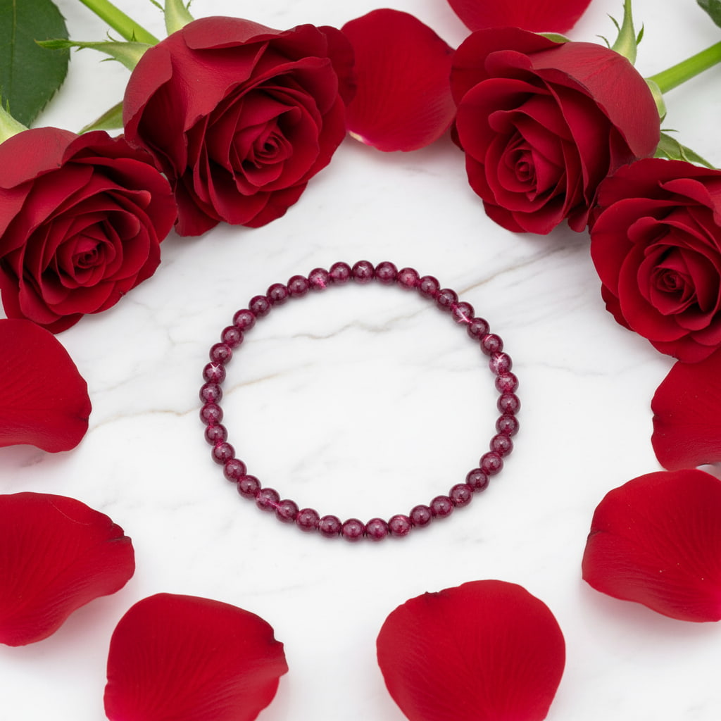 Star Rubin Kugelarmband - Leuchtender Stern-Effekt CrystalScents
