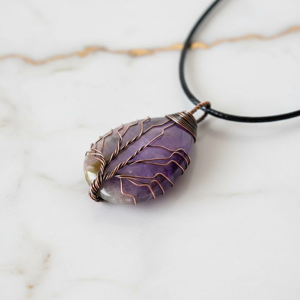 Amethyst Halskette – Tropfen für Balance & Gelassenheit CrystalScents