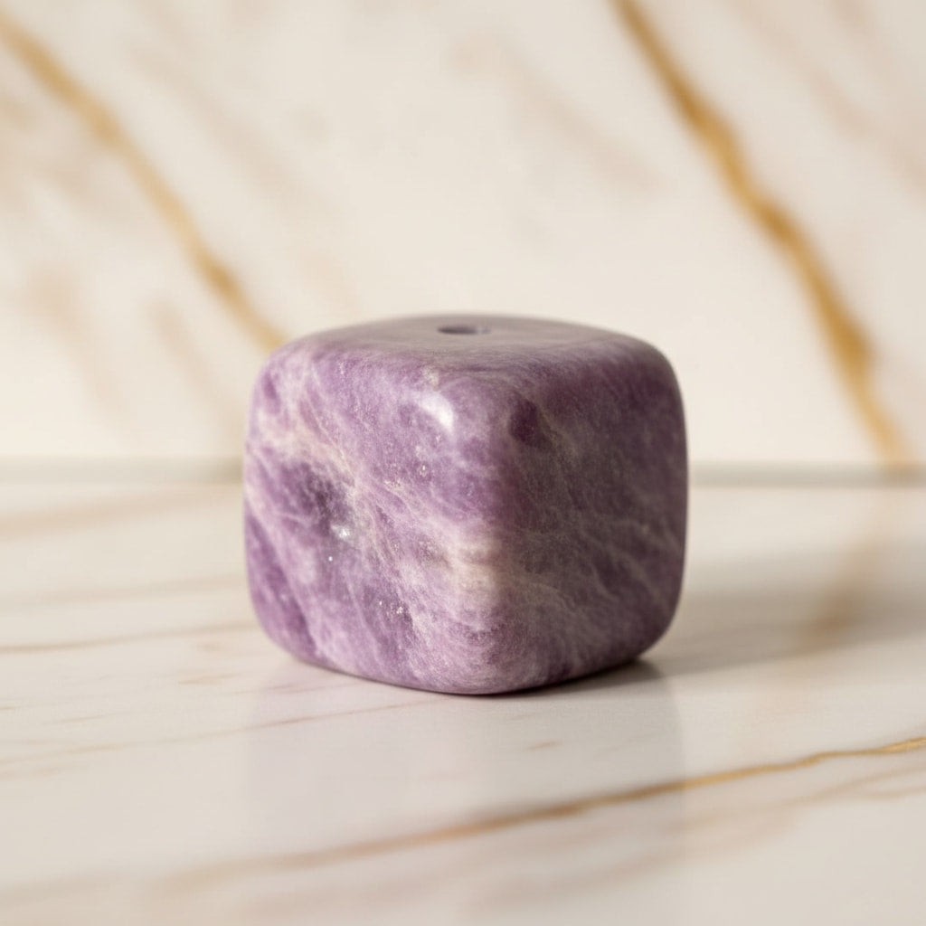 Lepidolith Duftstäbchenhalter – Entspannte Aromastunden CrystalScents