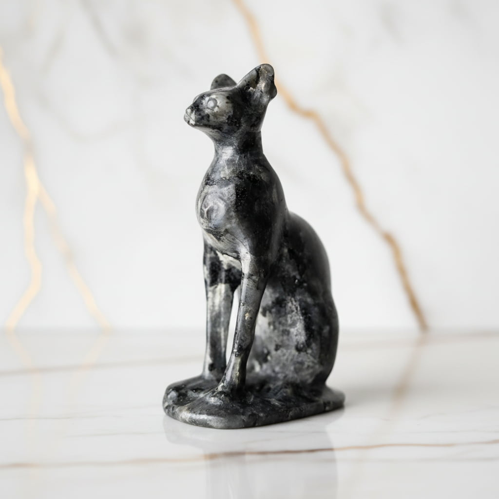 Labradorit Katzenfigur – Anmutig & geheimnisvoll CrystalScents