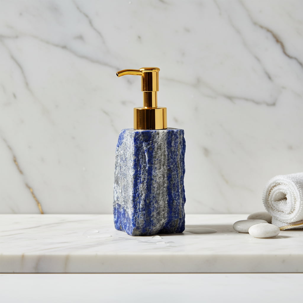 Lapislazuli Seifenspender – Harmonie & Glanz CrystalScents