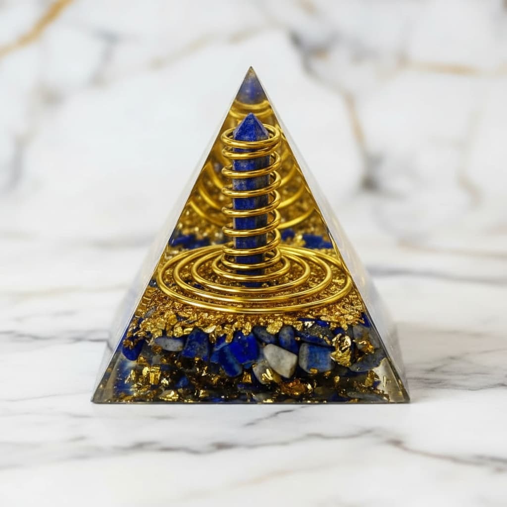 Orgonit Pyramide Lapislazuli - Weisheit & Schönheit CrystalScents