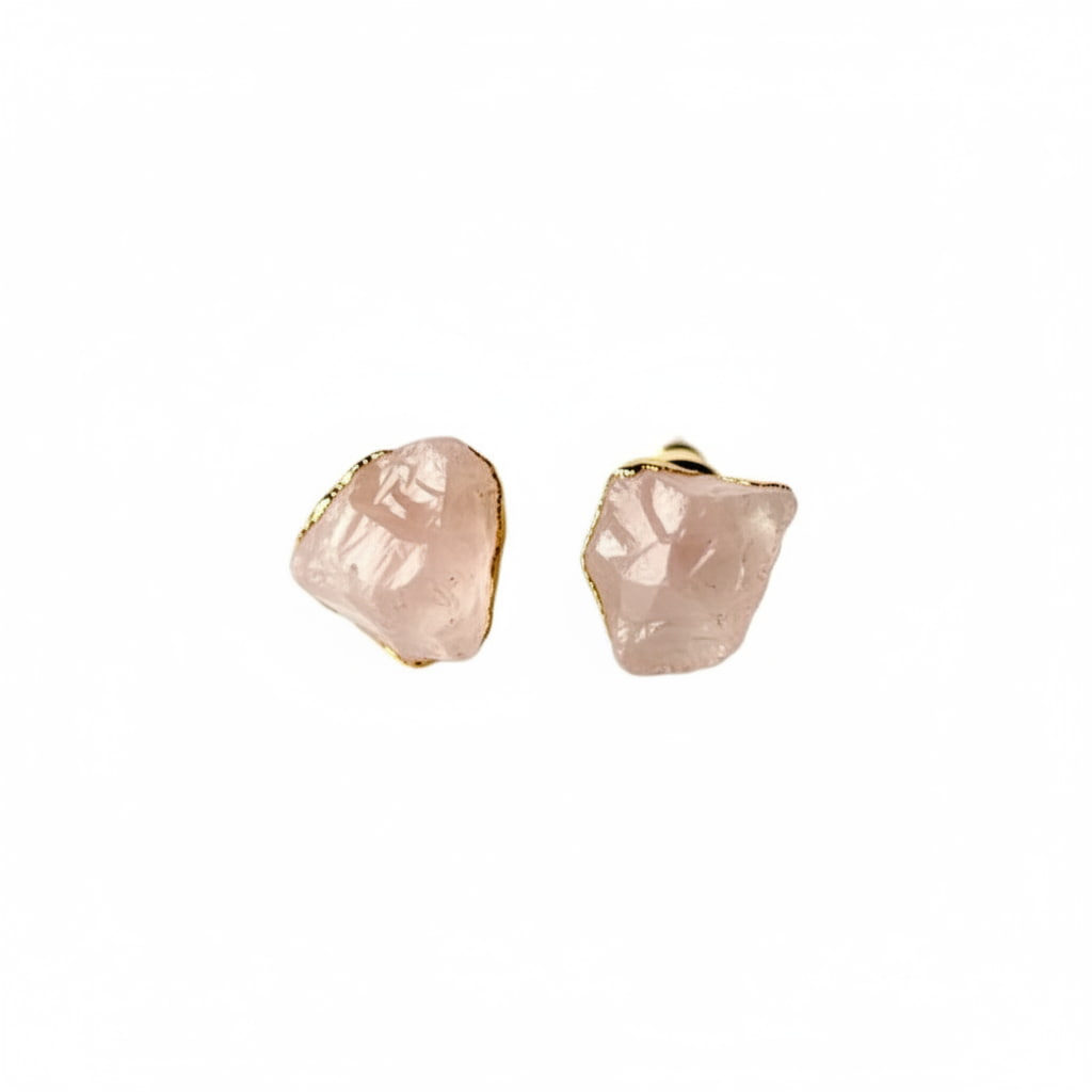 Rosenquarz Ohrstecker - Zarte Natur CrystalScents