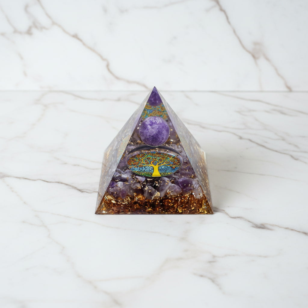 Amethyst Orgonit Pyramide - Klarheit & Intuition CrystalScents