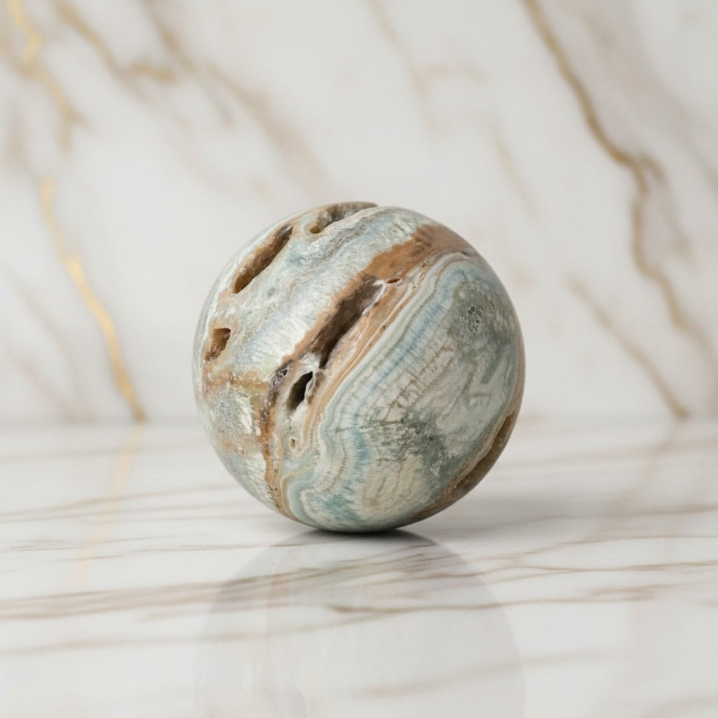 Aragonit Kugel - Sanft & Erdend