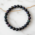 Regenbogen Obsidian Kugelarmband - Regenbogen-Schimmer CrystalScents