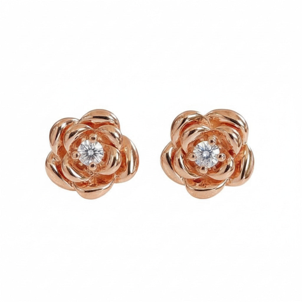 Ohrstecker Roségold – Filigrane Rosenform JETZT entdecken CrystalScents