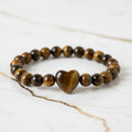 Tigerauge Kugelarmband - Herz & Mut CrystalScents