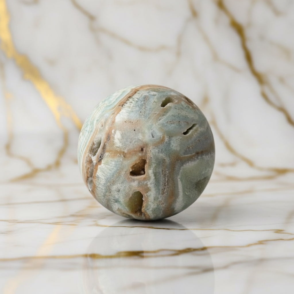 Aragonit Kugel - Sanft & Erdend CrystalScents