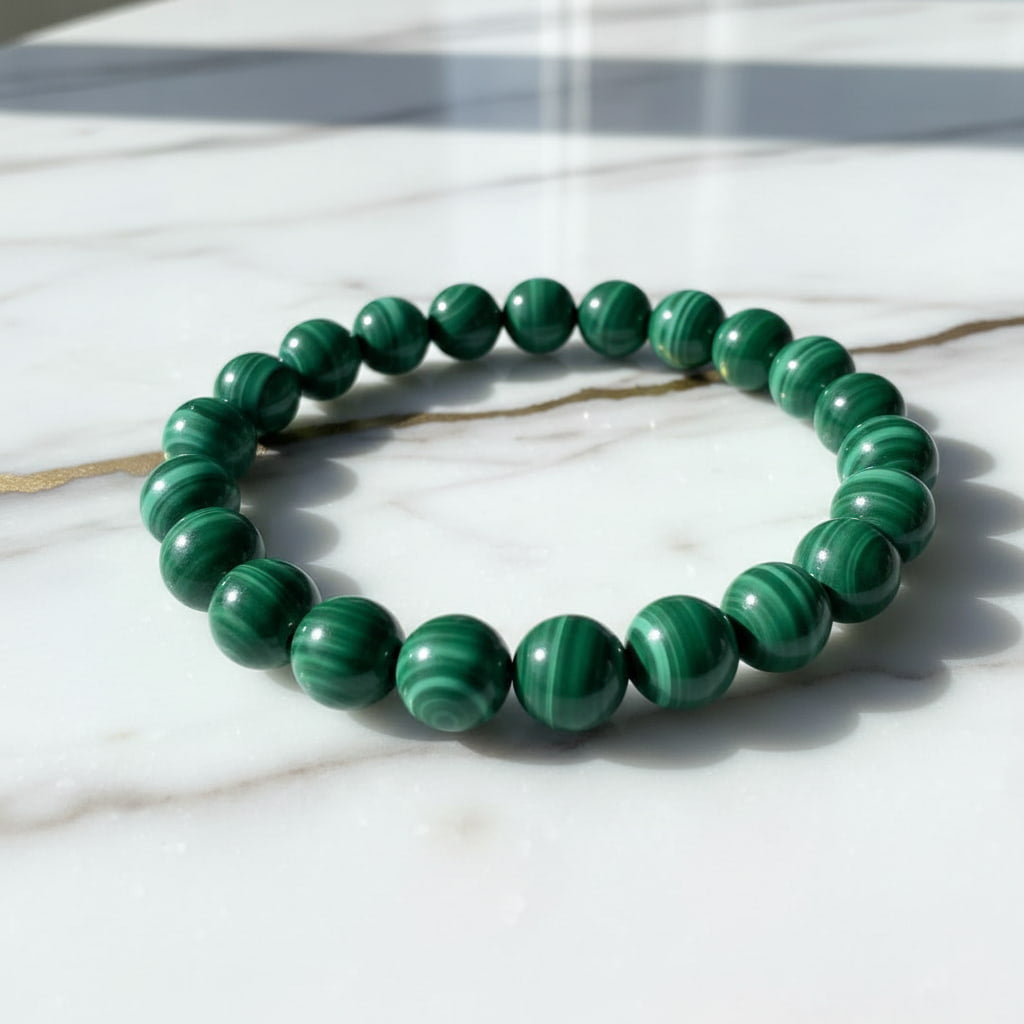 Malachit Kugelarmband – Fokus & Balance CrystalScents
