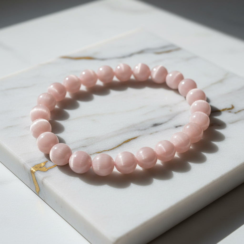 Katzenauge Kugelarmband - Zarter Lichtreflex