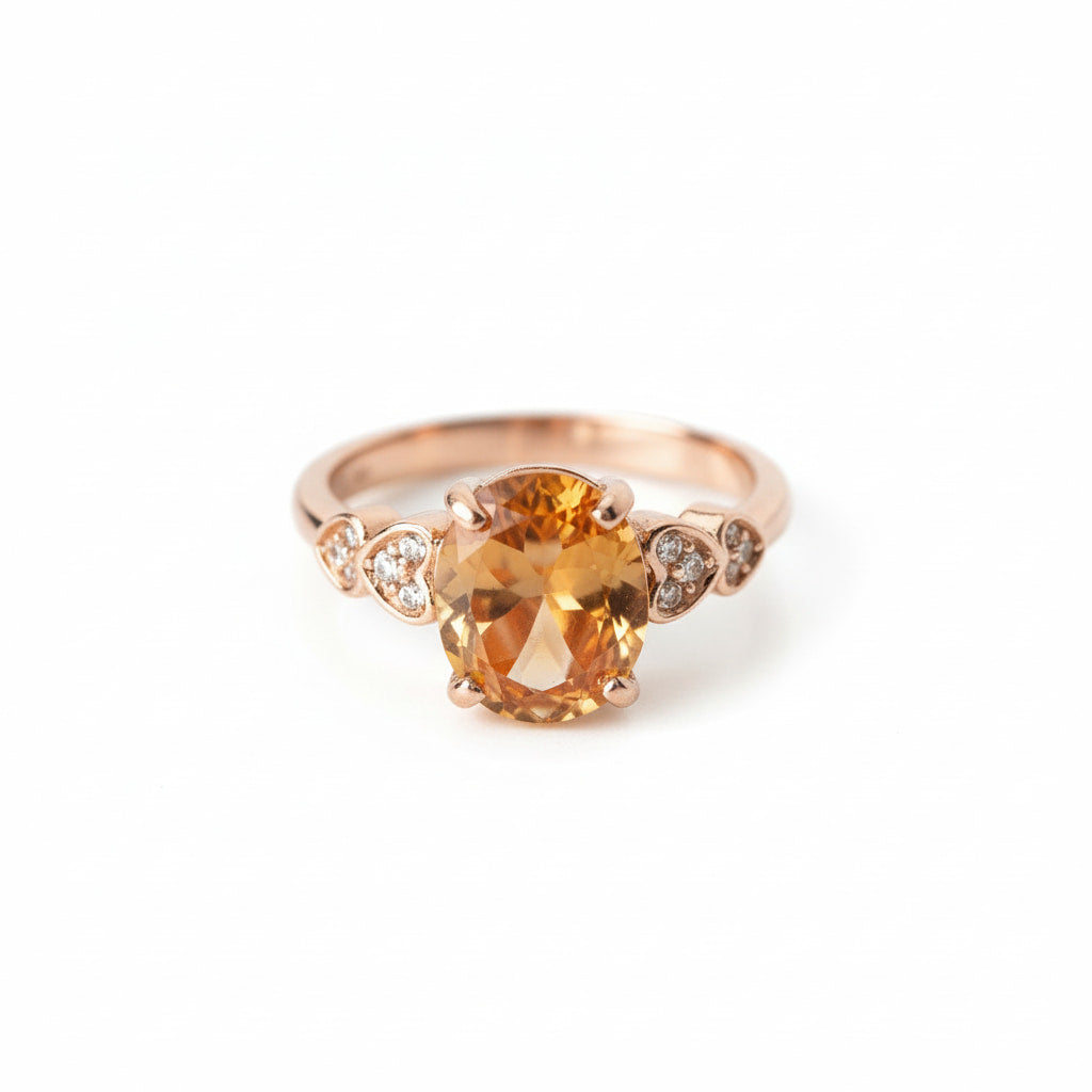 Ring Roségold – mit strahlendem Stein CrystalScents