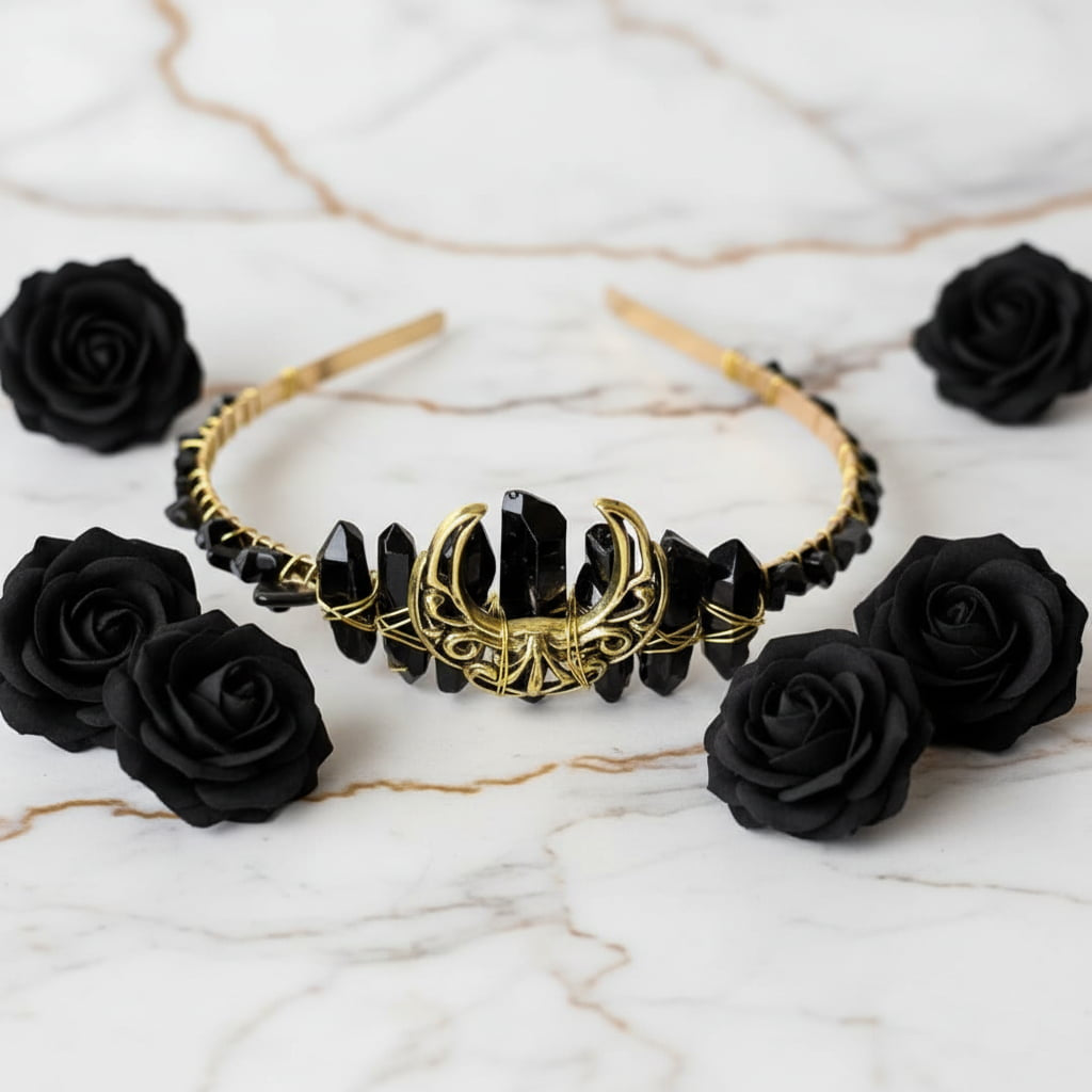 Obsidian Tiara - Eleganz & Mystik CrystalScents