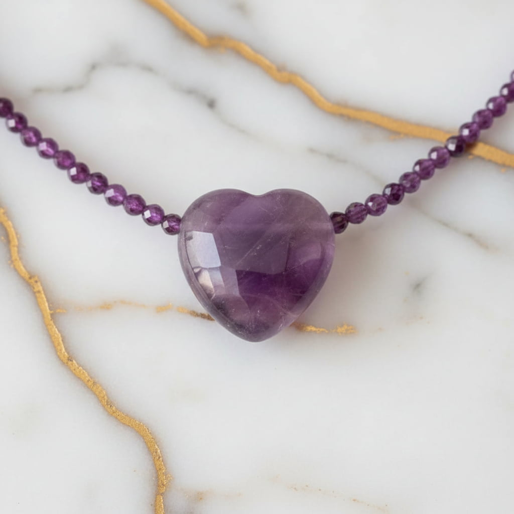Amethyst Herz Halskette – Inspiration, Liebe & Harmonie CrystalScents