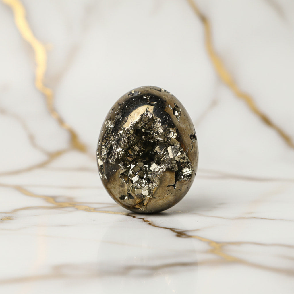 Pyrit Ei – Kristallobjekt für Fülle JETZT sichern CrystalScents