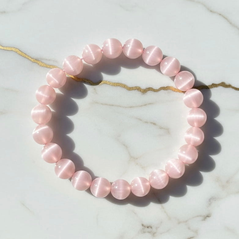 Katzenauge Kugelarmband - Zarter Lichtreflex CrystalScents