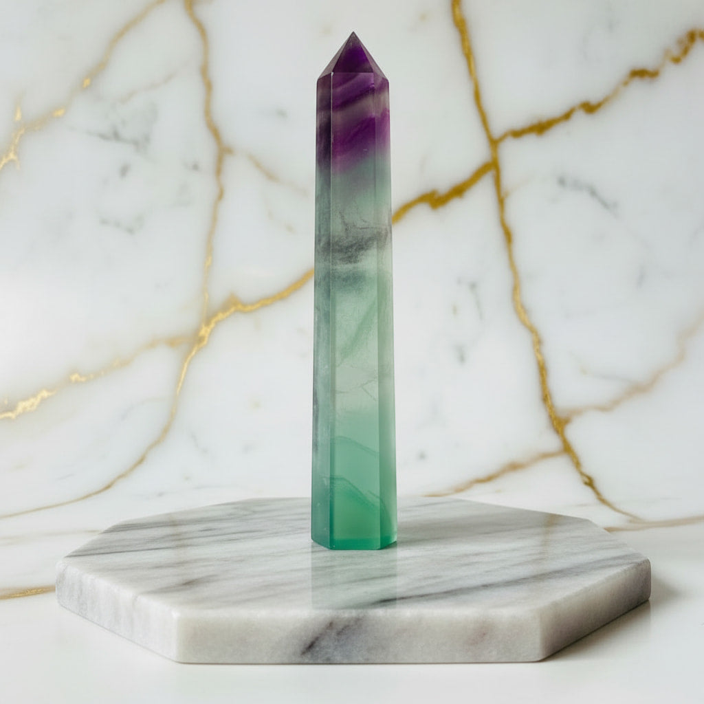 Fluorit Obelisk – Highlight in kräftigen Farbtönen CrystalScents