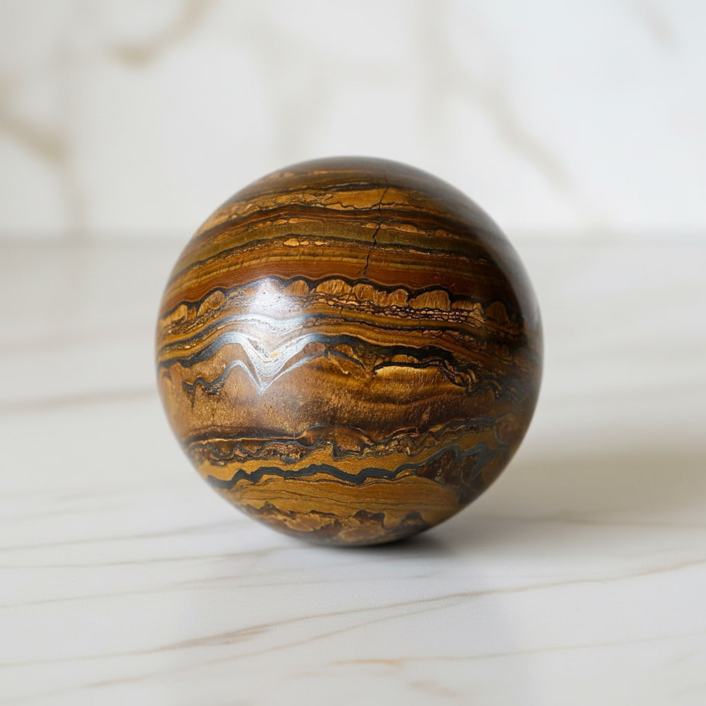 Große Tigereisen Kugel – Mut, Stabilität & innere Stärke CrystalScents