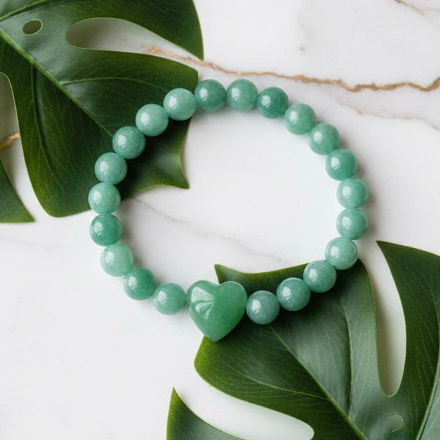 Aventurin Kugelarmband - Herz & Hoffnung CrystalScents
