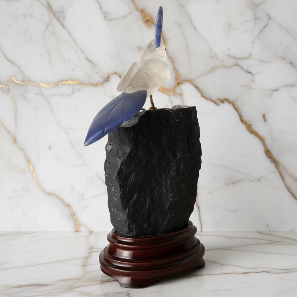 Amethystdruse – Mit Bergkristall Vogel CrystalScents