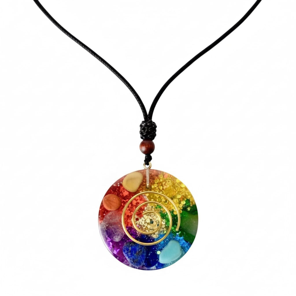 Orgonit Halskette – Regenbogen Anhänger CrystalScents