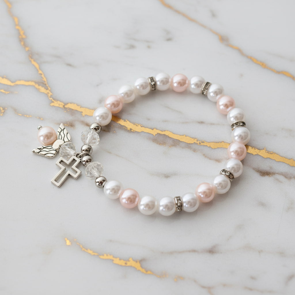 Perlenarmband - mit Silberengel CrystalScents