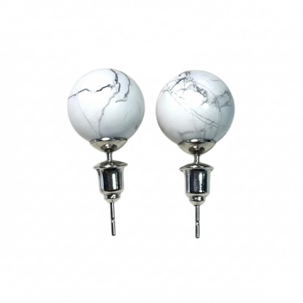 Ohrstecker mit Howlit Kugel JETZT sichern CrystalScents