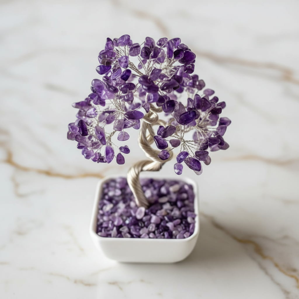 Amethyst Baum in Keramik – Harmonie & Balance CrystalScents
