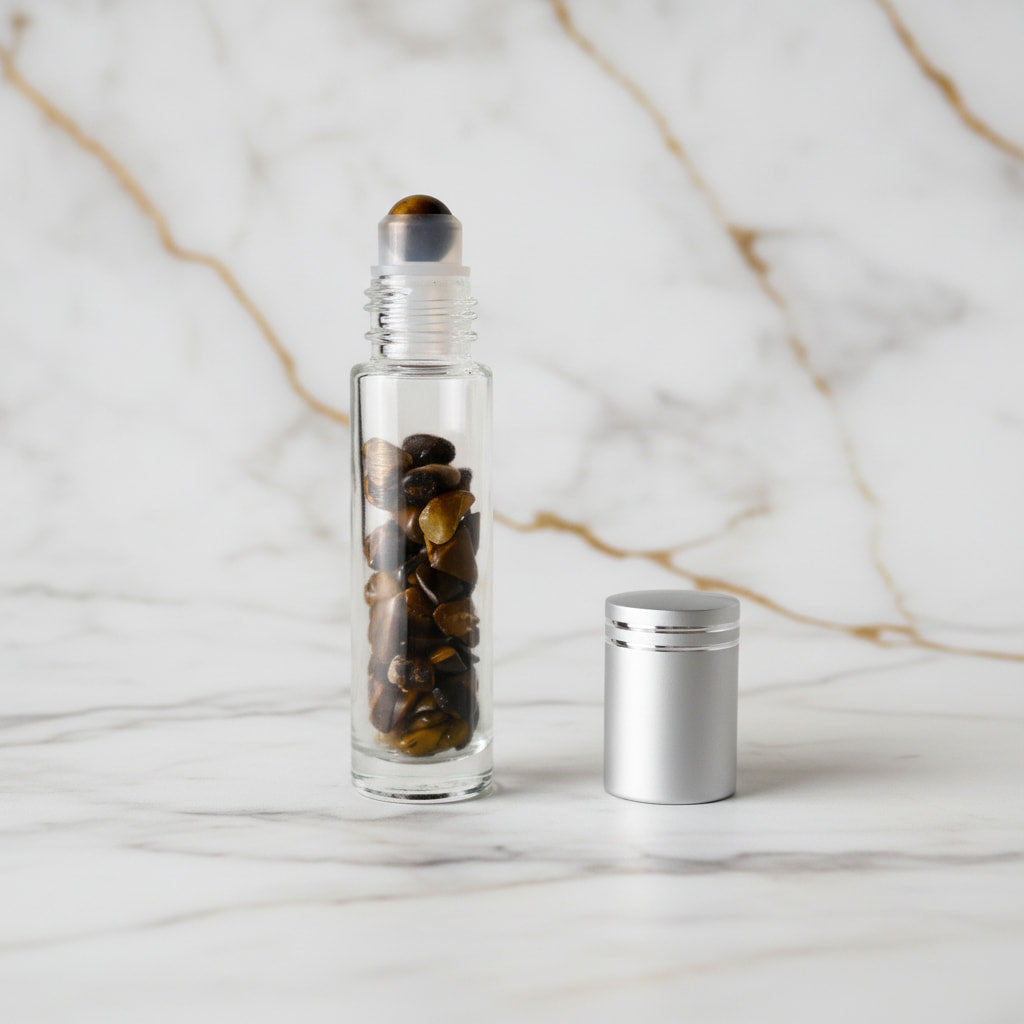 Tigerauge Ölroller – Praktische Größe für die Handtasche CrystalScents