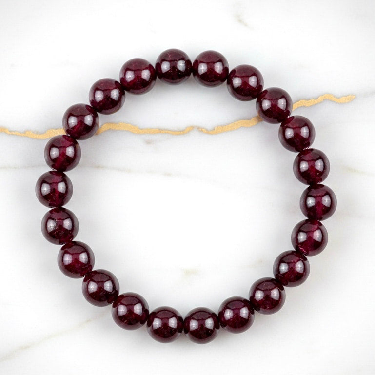 Granat Kugelarmband – Kraft & innere Stärke