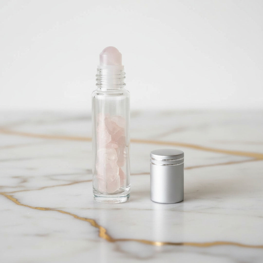 Rosenquarz Ölroller – Ideal zum Selbstbefüllen CrystalScents