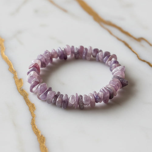 Lepidolith Splitterarmband – Balance, Gelassenheit & Geschenk CrystalScents